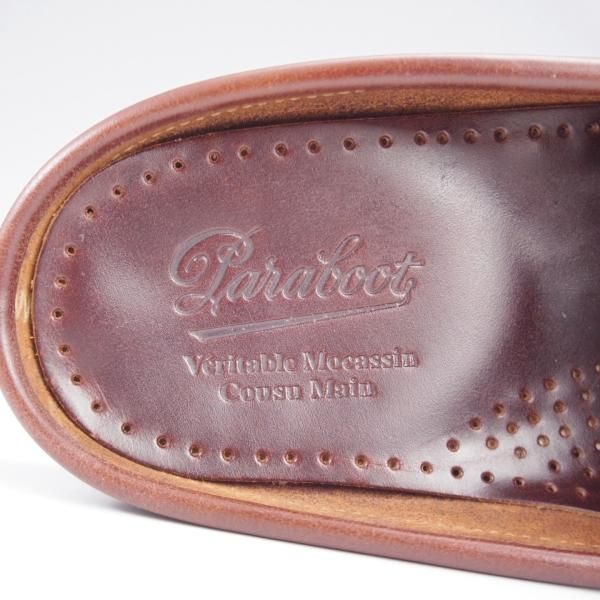 極美品★パラブーツ SIZE 5.5【定価￥34,100-★BAHAMAS/バハマ】ミュール/スリッポン/リスレザー/AMERICA/濃茶/メンズ/Paraboot★k868