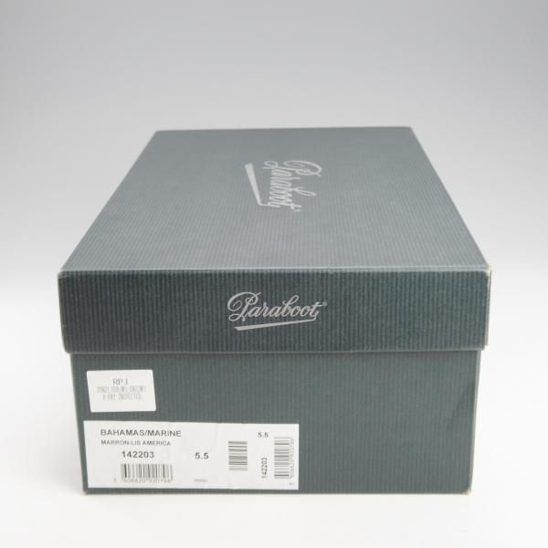極美品★パラブーツ SIZE 5.5【定価￥34,100-★BAHAMAS/バハマ】ミュール/スリッポン/リスレザー/AMERICA/濃茶/メンズ/Paraboot★k868
