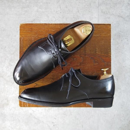 美品★OTSUKA+ M-5/オーツカ SIZE 23.5【定価￥88,000-★Vフロント/M5-502】プレーントゥ/カーフ/黒/メンズ★k869