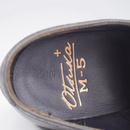 美品★OTSUKA+ M-5/オーツカ SIZE 23.5【定価￥88,000-★Vフロント/M5-502】プレーントゥ/カーフ/黒/メンズ★k869