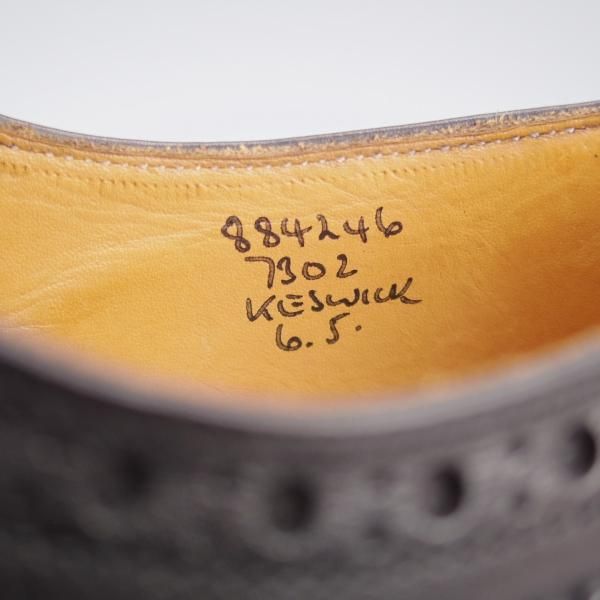 極上★トリッカーズ SIZE 6【定価￥121,000-★バートン同系モデル/KESWICK】7302/カントリーシューズ/短靴/黒/メンズ/Tricker's★k872