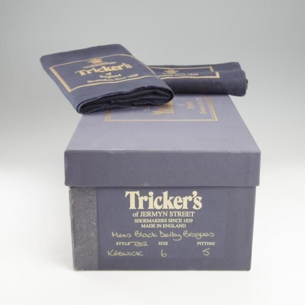 極上★トリッカーズ SIZE 6【定価￥121,000-★バートン同系モデル/KESWICK】7302/カントリーシューズ/短靴/黒/メンズ/Tricker's★k872