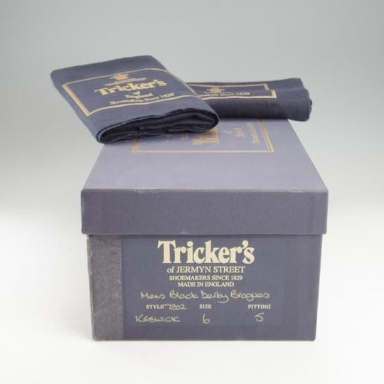 極上★トリッカーズ SIZE 6【定価￥121,000-★バートン同系モデル/KESWICK】7302/カントリーシューズ/短靴/黒/メンズ/Tricker's★k872