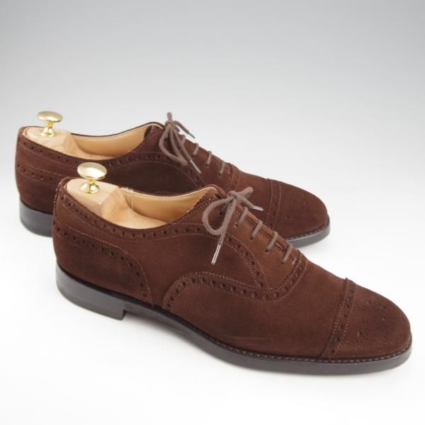 極上★チャーチ 70F/UK7【定価￥176,000-★ディプロマット/DIPLOMAT】173ラスト/セミブローグ/スエード/濃茶/メンズ/Church's★k873