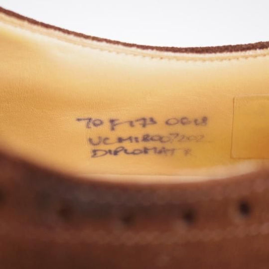 極上★チャーチ 70F/UK7【定価￥176,000-★ディプロマット/DIPLOMAT】173ラスト/セミブローグ/スエード/濃茶/メンズ/Church's★k873