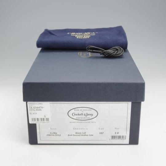 美品★クロケット&ジョーンズ 5D【定価￥132,000-★AUDLEY/オードリー】ハンドグレードライン/337ラスト/カーフ/黒/Crockett&Jones★k874