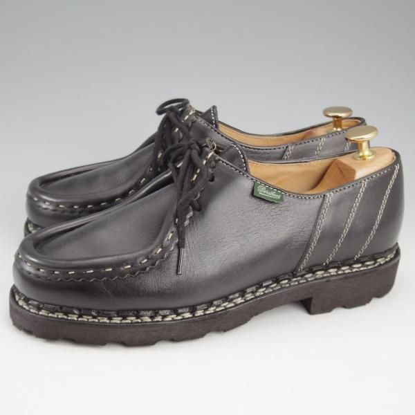 極美品★パラブーツ SIZE 39【定価￥96,800-★MORZINE/モジーン】チロリアンシューズ/リスレザー/NOIR/黒/メンズ/Paraboot★k875
