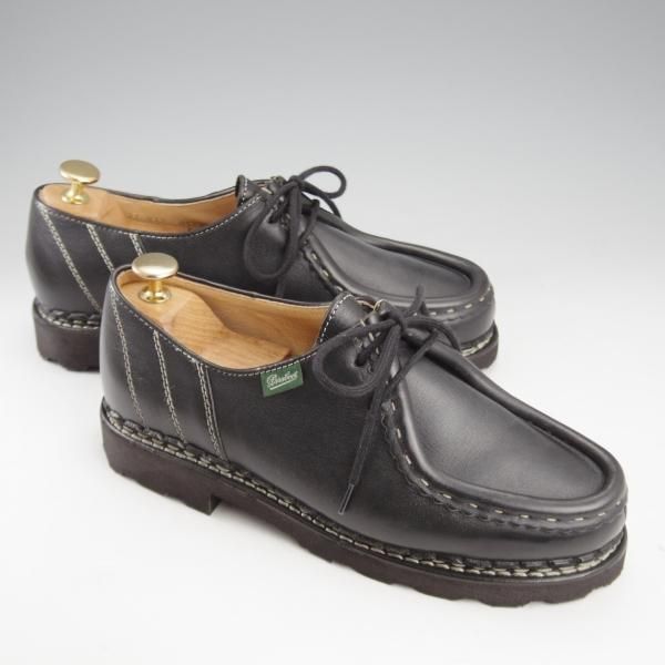 極美品★パラブーツ SIZE 39【定価￥96,800-★MORZINE/モジーン】チロリアンシューズ/リスレザー/NOIR/黒/メンズ/Paraboot★k875