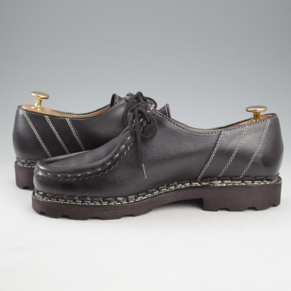 極美品★パラブーツ SIZE 39【定価￥96,800-★MORZINE/モジーン】チロリアンシューズ/リスレザー/NOIR/黒/メンズ/Paraboot★k875