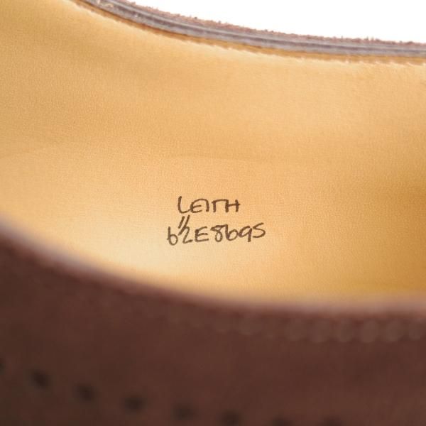 未使用★ジョンロブ 6.5E【★リース/LEITH/8695ラスト/TENSILE】Vフロント/プレーントゥ/スエード/濃茶/メンズ/JOHN LOBB★k878
