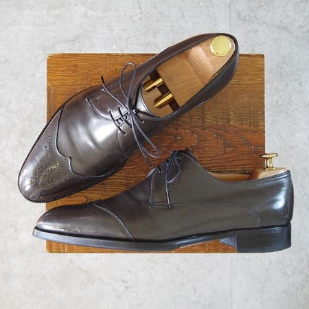 極上★ジョンロブ 8E【現行定価30万円程度★プレステージライン/AINTREE】ミュージアムカーフ/1105ラスト/灰/メンズ/JOHN LOBB★k879