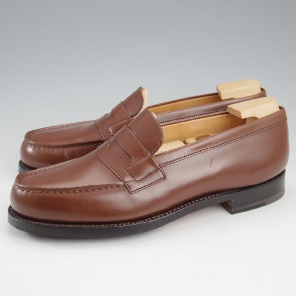 美品★J.M.ウエストン 4C【現行定価￥137,500-★180/純正シューツリー付き】コインローファー/41ラスト/茶/タン/Weston/ウェストン★k880