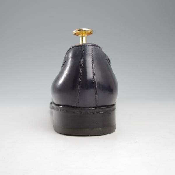 極美品★(伊)タニノクリスチー SIZE 9【定価10万円以上★タッセルローファー/紺】スリッポン/カーフ/メンズ/TANINO CRISCI★k891