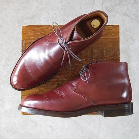 極美品★(金沢)KOKON/ココン SIZE 7【合計オーダー価格￥103,400-★チャッカブーツ/410】KO-1ラスト/オイルドレザー/赤茶/メンズ★k900