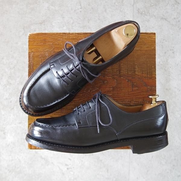 極上★J.M.ウエストン 6D【現行定価￥165,000-★ロシアンカーフ仕様/ゴルフ/GOLF】641/31ラスト/Uチップ/黒/Weston/ウェストン★k901