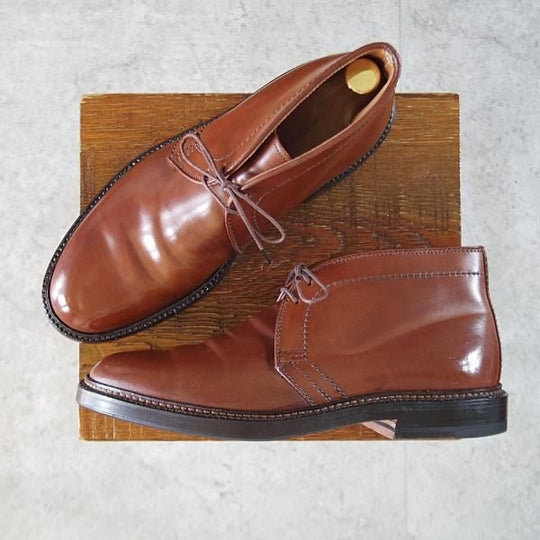 ★オールデン 6D【貴重★マホガニー色/コードバン/1358】ユナイテッドアローズ別注/チャッカブーツ/バリーラスト/茶/メンズ/ALDEN★k905