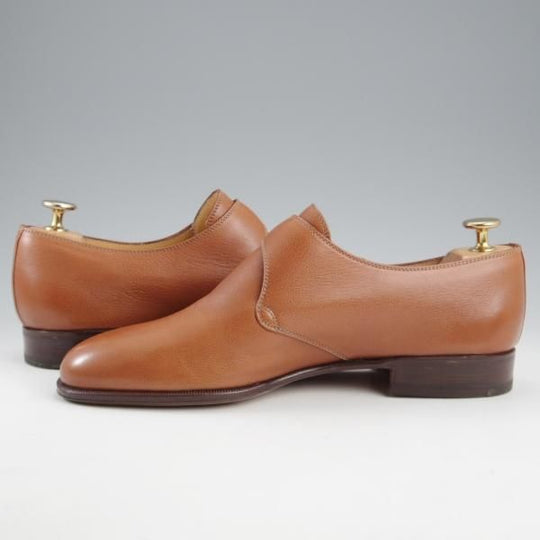 ほぼ未使用★(伊)タニノクリスチー SIZE 6【定価15万円以上★モンクストラップ/茶】シボ革/メンズ/TANINO CRISCI★k906