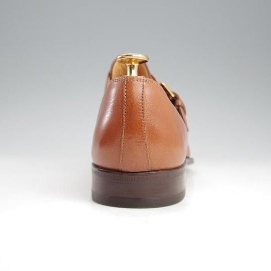 ほぼ未使用★(伊)タニノクリスチー SIZE 6【定価15万円以上★モンクストラップ/茶】シボ革/メンズ/TANINO CRISCI★k906