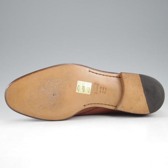 ほぼ未使用★(伊)タニノクリスチー SIZE 6【定価15万円以上★モンクストラップ/茶】シボ革/メンズ/TANINO CRISCI★k906