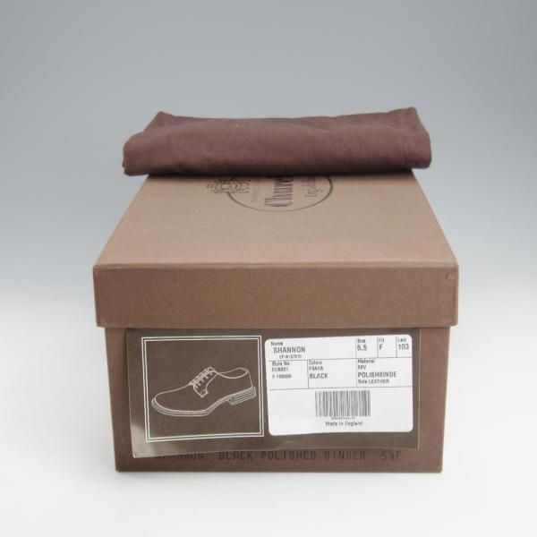 極上★チャーチ 55F/UK5.5【定価￥181,500-★シャノン/SHANNON】103ラスト/プレーントゥ/黒/メンズ/Church's★k914