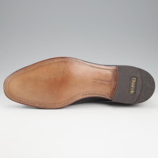 未使用★チャーチ 90F/UK9【貴重★旧チャーチ/73ラスト/CONSUL】コンサル/3都市ロゴ/ストレートチップ/カーフ/黒/メンズ/Church's★k916