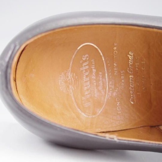 未使用★チャーチ 90F/UK9【貴重★旧チャーチ/73ラスト/CONSUL】コンサル/3都市ロゴ/ストレートチップ/カーフ/黒/メンズ/Church's★k916