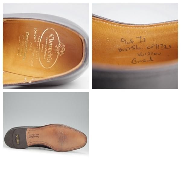 未使用★チャーチ 90F/UK9【貴重★旧チャーチ/73ラスト/CONSUL】コンサル/3都市ロゴ/ストレートチップ/カーフ/黒/メンズ/Church's★k916