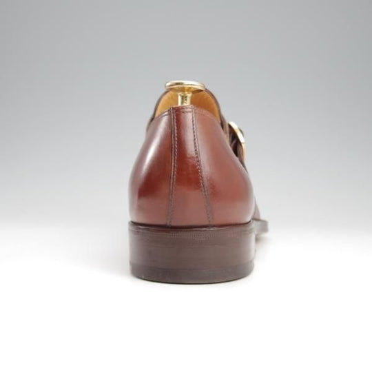 未使用★(伊)タニノクリスチー SIZE 8【デッドストック品★モンクストラップ/茶】カーフ/メンズ/TANINO CRISCI★k919