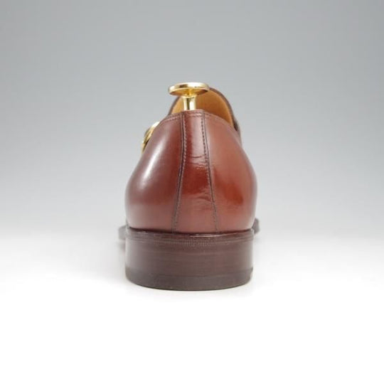 未使用★(伊)タニノクリスチー SIZE 8【デッドストック品★モンクストラップ/茶】カーフ/メンズ/TANINO CRISCI★k919