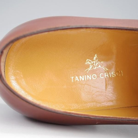 未使用★(伊)タニノクリスチー SIZE 8【デッドストック品★モンクストラップ/茶】カーフ/メンズ/TANINO CRISCI★k919