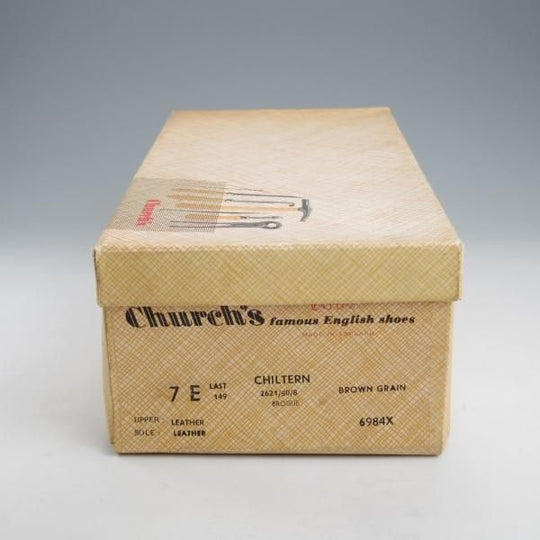 未使用★チャーチ 70E/UK7【旧チャーチ★デッドストック品/CHILTERN/149ラスト】3都市ロゴ/チルターン/フルブローグ/濃茶/Church's★k920