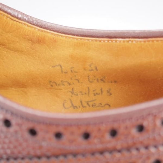 未使用★チャーチ 70E/UK7【旧チャーチ★デッドストック品/CHILTERN/149ラスト】3都市ロゴ/チルターン/フルブローグ/濃茶/Church's★k920