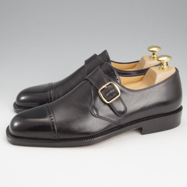 未使用★(伊)タニノクリスチー SIZE 5【デッドストック品★モンクストラップ/黒】カーフ/メンズ/TANINO CRISCI★k921