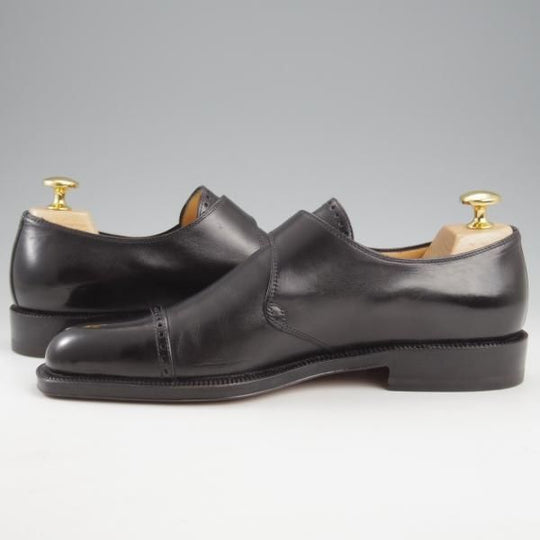 未使用★(伊)タニノクリスチー SIZE 5【デッドストック品★モンクストラップ/黒】カーフ/メンズ/TANINO CRISCI★k921