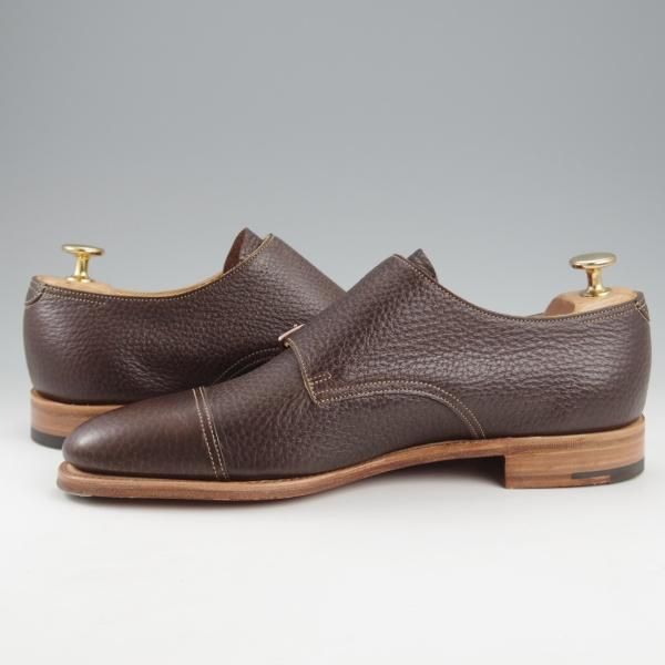 未使用★ジョンロブ 6E【定価￥224,400-★WILLIAM/ウィリアム/TENSILE】9795ラスト/ダブルモンク/シボ革/濃茶/JOHN LOBB★k922