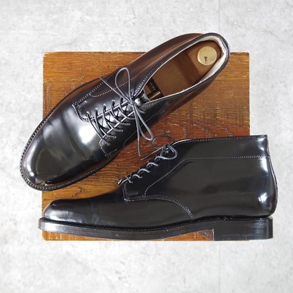 未使用★オールデン 7.5D【コードバン仕様★(オランダ)FRANS BOONE別注/６アイレットチャッカブーツ】86750/バリーラスト/黒/ALDEN★k923