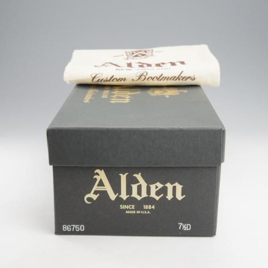 未使用★オールデン 7.5D【コードバン仕様★(オランダ)FRANS BOONE別注/６アイレットチャッカブーツ】86750/バリーラスト/黒/ALDEN★k923