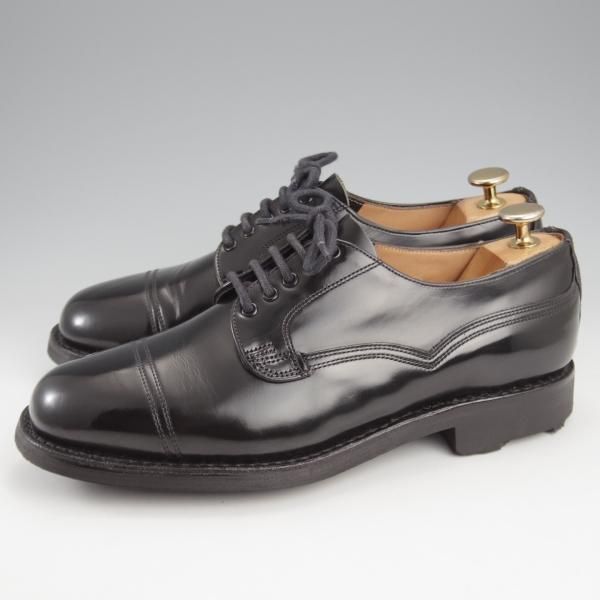 極美品★(英)チーニー 6F【モデル定価9万円以上★ケンゴン/CAIRNGORM 3/リッジウェイソール】ストレートチップ/黒/メンズ/CHEANEY★k925