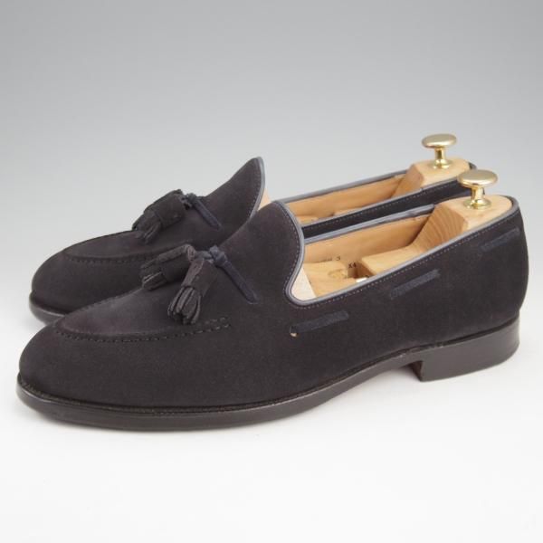 極上★クロケット&ジョーンズ 8.5E【定価￥99,000-★CAVENDISH 3/キャベンディッシュ】タッセルローファー/紺/Crockett&Jones★k927