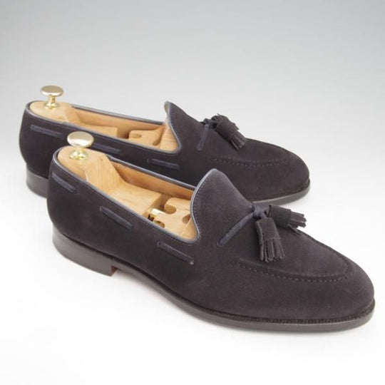 極上★クロケット&ジョーンズ 8.5E【定価￥99,000-★CAVENDISH 3/キャベンディッシュ】タッセルローファー/紺/Crockett&Jones★k927