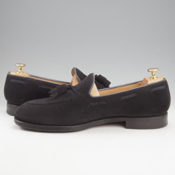 極上★クロケット&ジョーンズ 8.5E【定価￥99,000-★CAVENDISH 3/キャベンディッシュ】タッセルローファー/紺/Crockett&Jones★k927