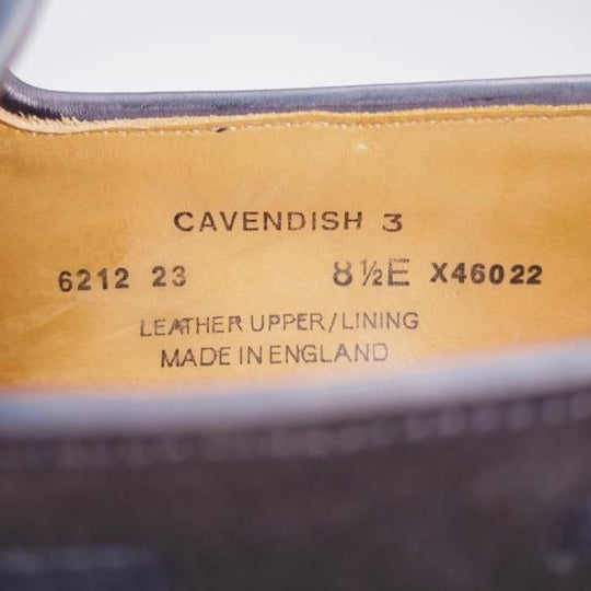 極上★クロケット&ジョーンズ 8.5E【定価￥99,000-★CAVENDISH 3/キャベンディッシュ】タッセルローファー/紺/Crockett&Jones★k927