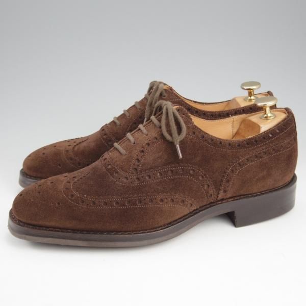 未使用★チャーチ 70F/UK7【デッドストック品★旧チャーチ/73ラスト/ダイナイトソール仕様】フルブローグ/スエード/濃茶/Church's★k931