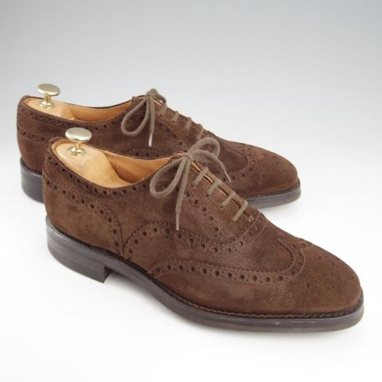 未使用★チャーチ 70F/UK7【デッドストック品★旧チャーチ/73ラスト/ダイナイトソール仕様】フルブローグ/スエード/濃茶/Church's★k931