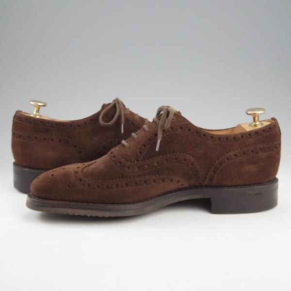 未使用★チャーチ 70F/UK7【デッドストック品★旧チャーチ/73ラスト/ダイナイトソール仕様】フルブローグ/スエード/濃茶/Church's★k931