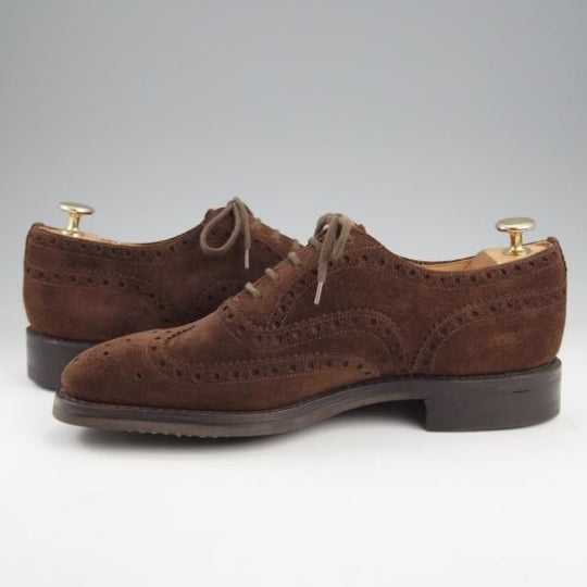 未使用★チャーチ 70F/UK7【デッドストック品★旧チャーチ/73ラスト/ダイナイトソール仕様】フルブローグ/スエード/濃茶/Church's★k931