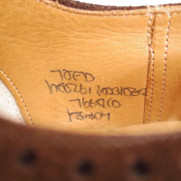 未使用★チャーチ 70F/UK7【デッドストック品★旧チャーチ/73ラスト/ダイナイトソール仕様】フルブローグ/スエード/濃茶/Church's★k931