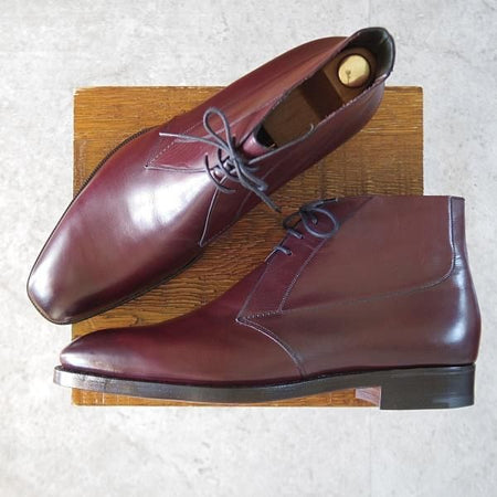 未使用★(英)ガジアーノ&ガーリング 9E【定価26万円程度★Arran/シューツリー付/MH71ラスト】チャッカブーツ/赤茶/GAZIANO&GIRLING★k934