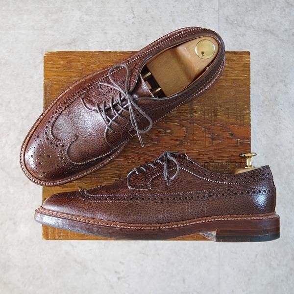 美品★オールデン 7E【現行定価13万円程度★ロングウイング/D4517/アンティークエッジ】バリーラスト/濃茶/メンズ/ALDEN★k935