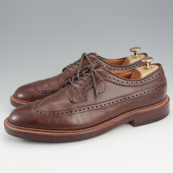 美品★オールデン 7E【現行定価13万円程度★ロングウイング/D4517/アンティークエッジ】バリーラスト/濃茶/メンズ/ALDEN★k935